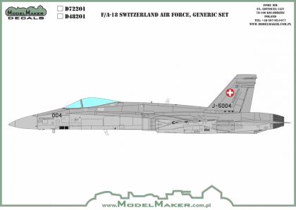 1:72 F/A-18C/D Switzerland Air Force, generic set