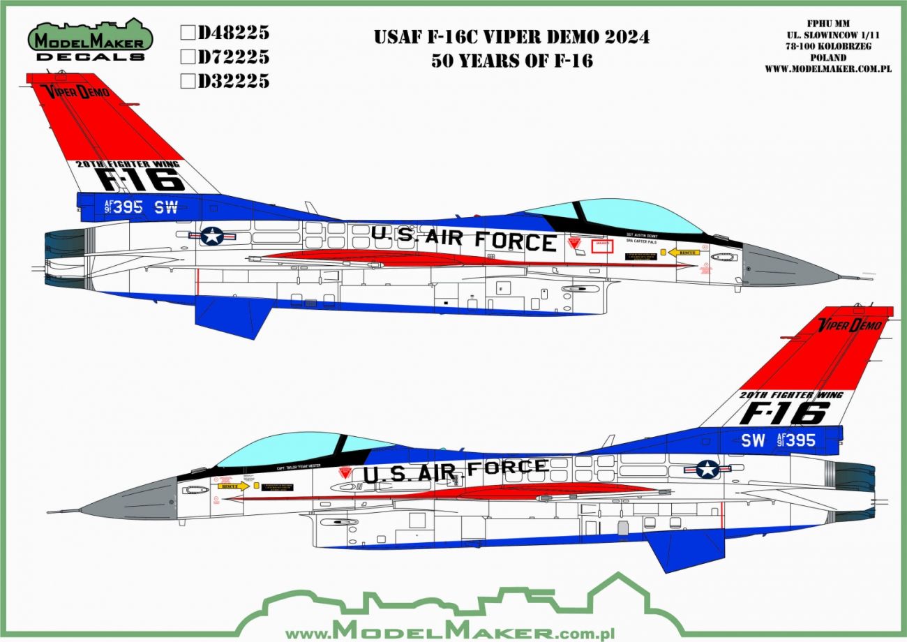 1:72 USAF F-16C Viper Demo 2024 50 Years of F-16