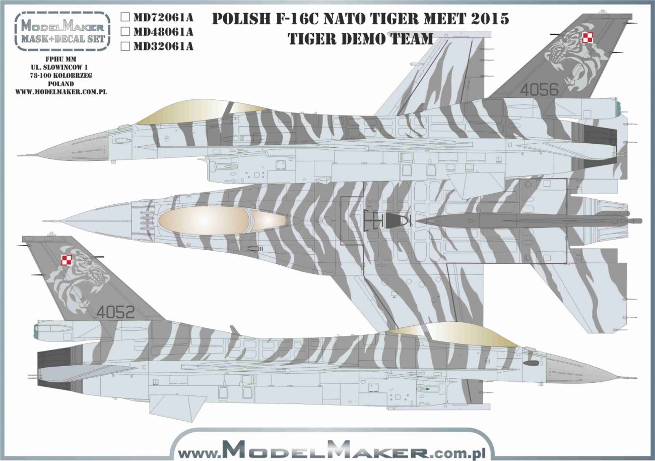 1:32 Polish F-16C Nato Tiger Meet 2015 - Tiger Demo Team