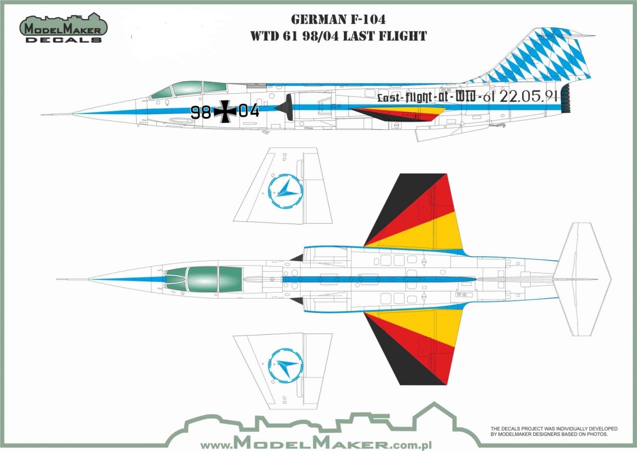 1:32 German F-104 WTD 61 98/04 Last Flight