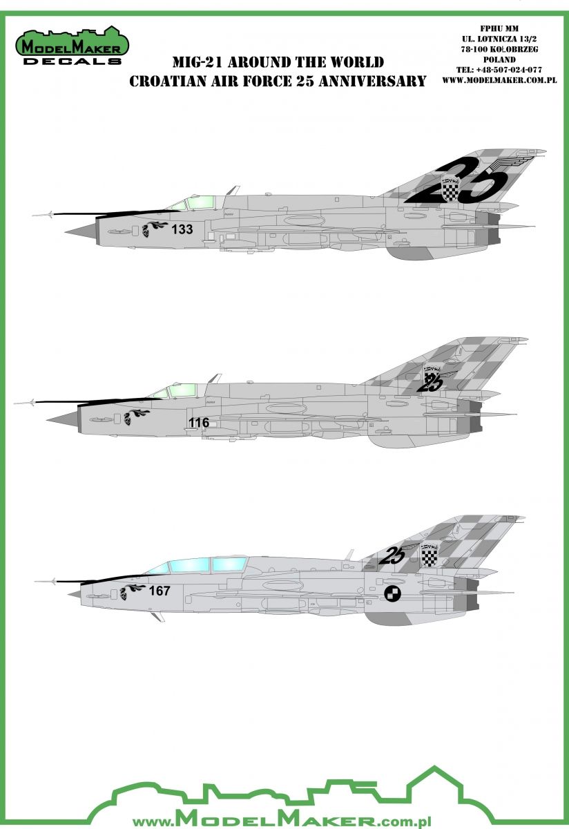 1:72 MiG-21 Around the World Croatian Air Force 25 anniversary