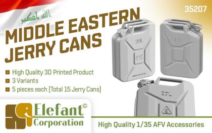 1:35 Middle Eastern jerry cans, 3 variants, 5 pcs. each