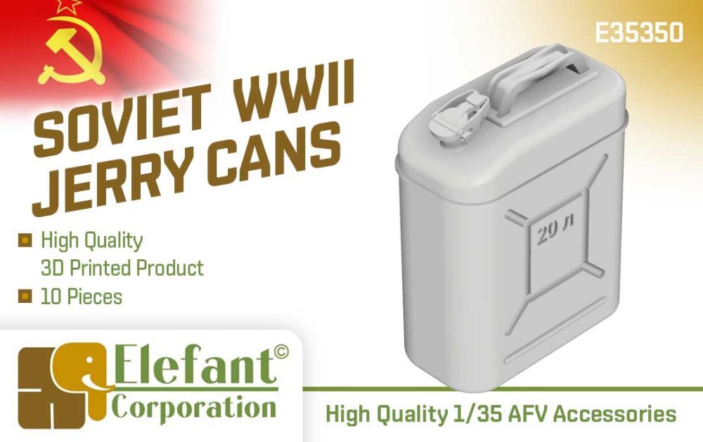 1:35 Soviet WWII jerry cans, 10 pcs.