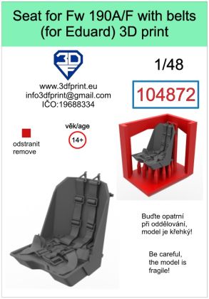 1:48 Seat for Fw 190A/F with belts