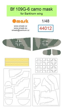 1:48 Bf 109G-6 camo mask for Barkhorn wing
