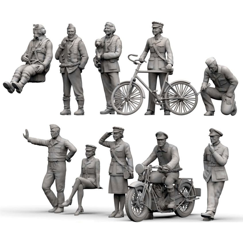 1:48 British Pilots&Ground Personnel WWII (10 pcs)