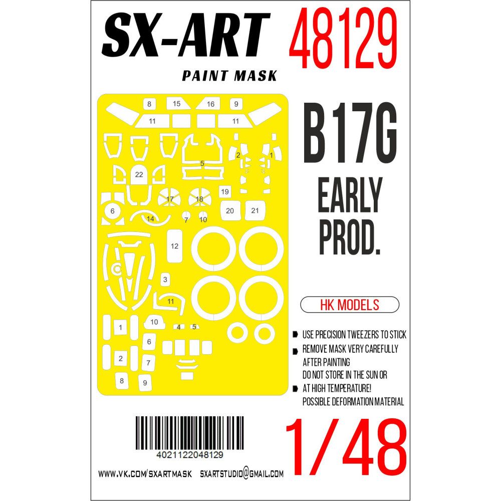1:48 Paint mask B-17G early (HKM)