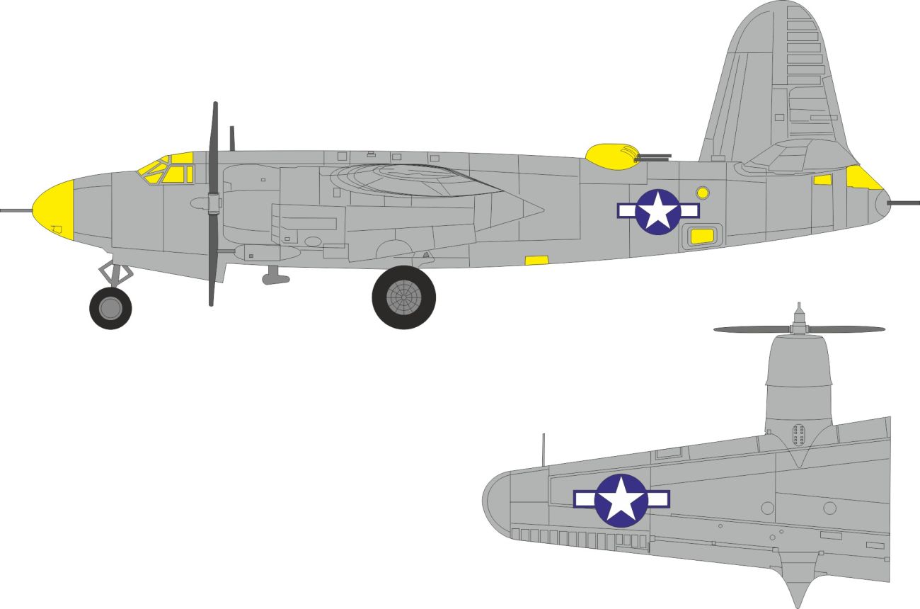 1:48 B-26F Marauder US national insignia