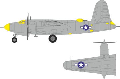 1:48 B-26F Marauder US national insignia