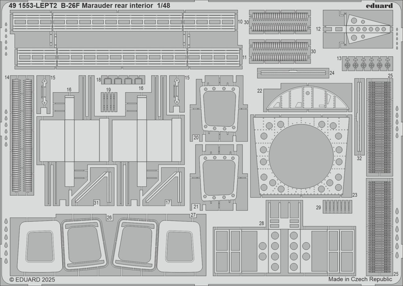 1:48 B-26F Marauder rear interior