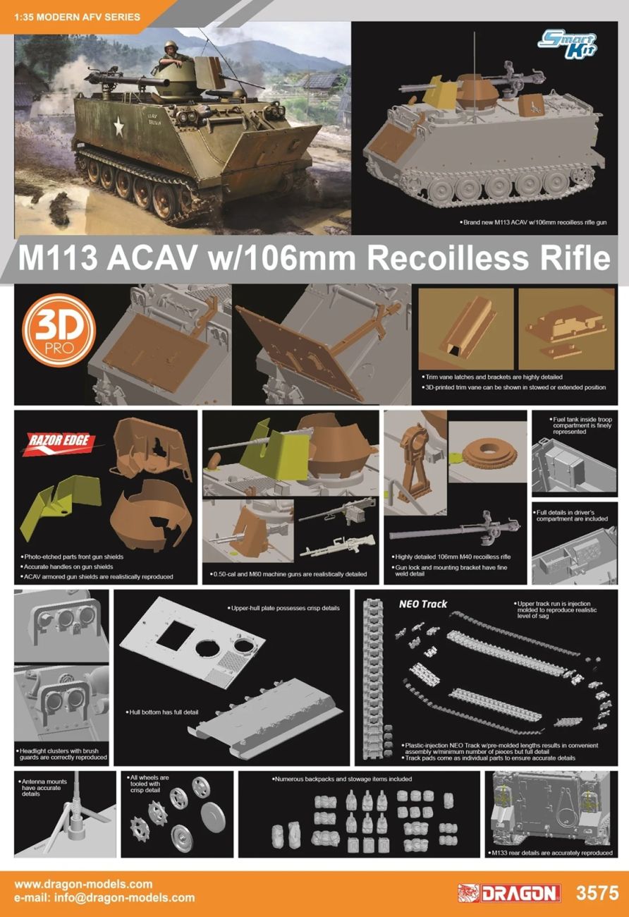 1:35 M113 ACAV w/106mm Recoilless Rifle