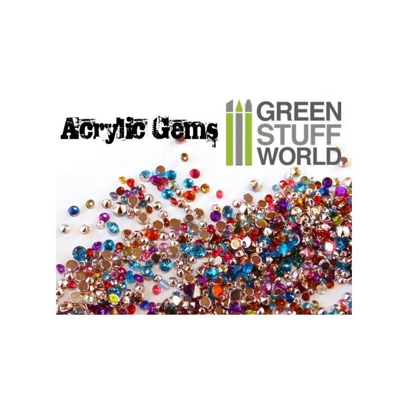 1000 Acrylic Gems - 1mm to 2.5mm