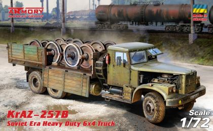 1:72 KrAZ-257B Soviet Era Heavy Duty 6x4 cargo truck