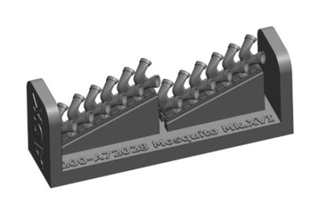 1:72 Mosquito Mk.XVI exhaust for Special Hobby