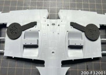 1:32 Spitfire Mk.Ixc Wheel bays - FOAM flexibel express fit mask for Tamiya