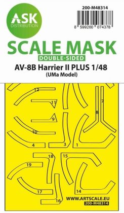 1:48 AV-8B Harrier II PLUS double-sided express fit mask for UMa Model