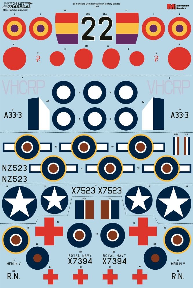 1:48 de Havilland Dominie/Rapide in Military Service