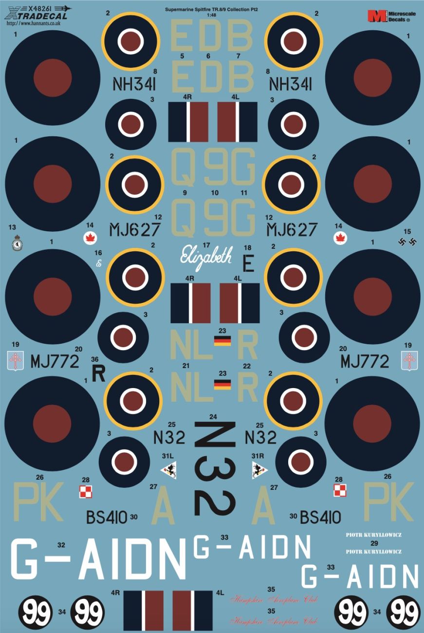 1:48 Supermarine Spitfire TR.8/9 Collection Part 2
