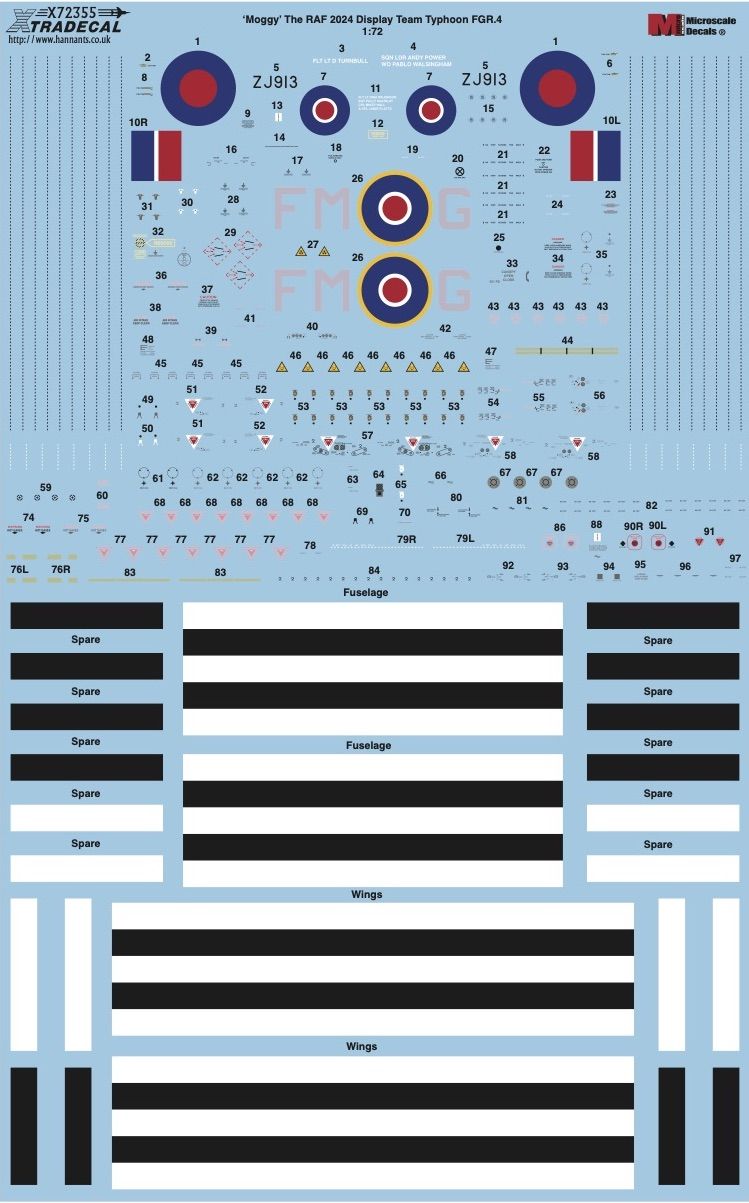 1:72 'Moggy' The RAF 2024 Display Team Typhoon FGR.4
