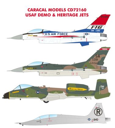 1:72 USAF Demo & Heritage Jets (F-16C, A-10C, T-38A)