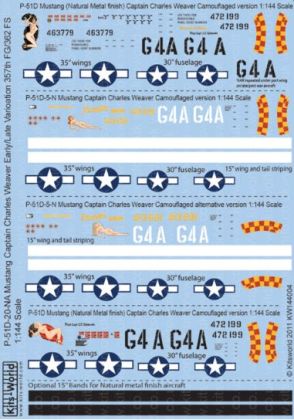 1:72 War Birds P-51 Mustang Captain Charles Weaver Early/Late Variation