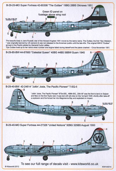 1:144 B-29 Superfortress War Birds
