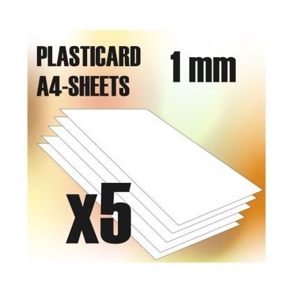 ABS Plasticard A4 - 1mm COMBOx5 sheets