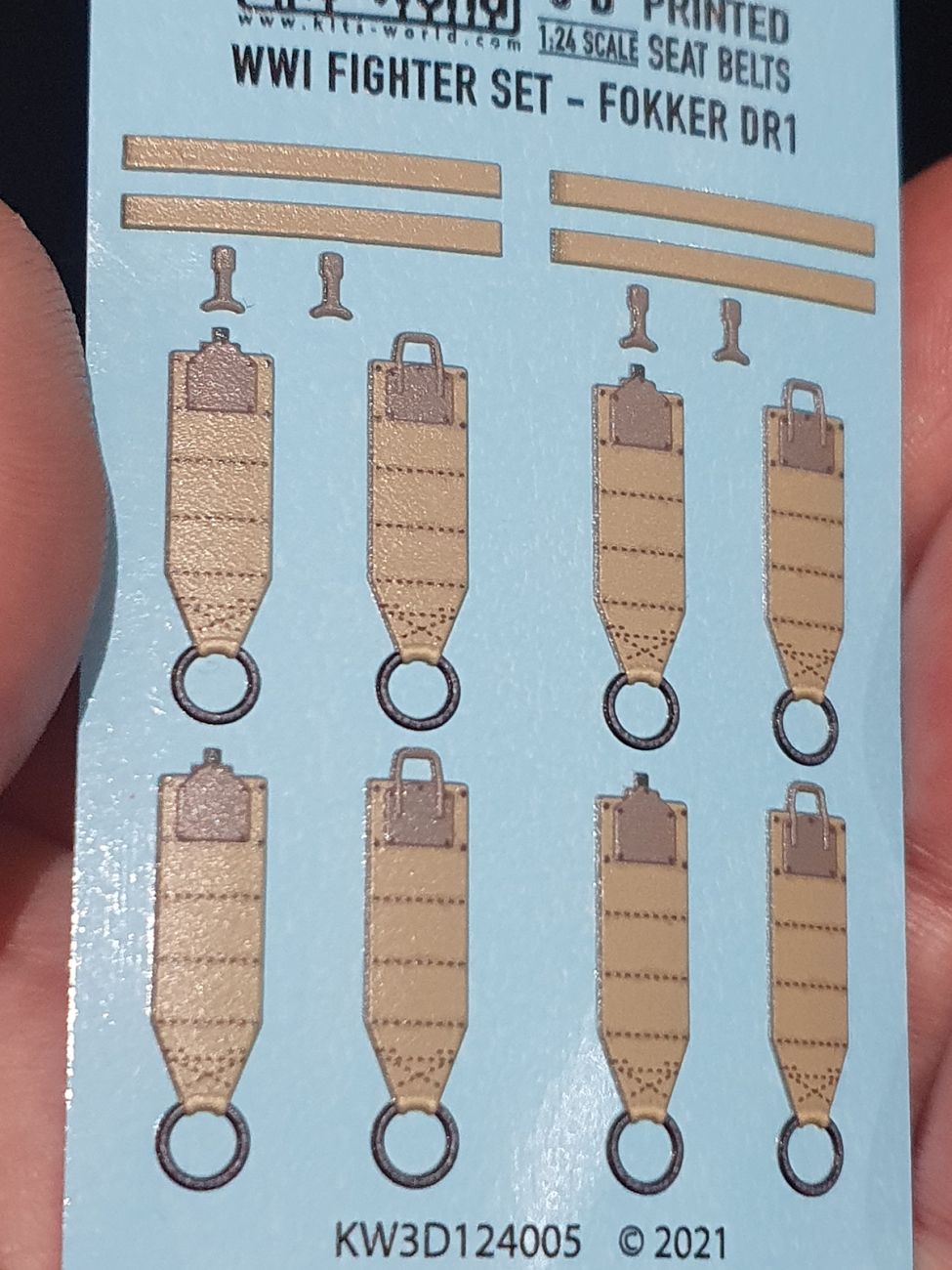 1:24 WWI Fighter Set Fokker Dr.I Triplane (Lap belts)