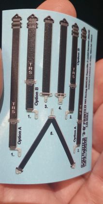 1:24 TRS Racing Nascar Superlite 6-Point Harness (Black)