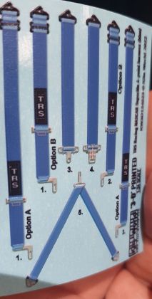 1:24 TRS Racing Nascar Superlite 6-Point Harness (Blue)