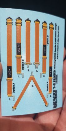 1:24 TRS Racing Nascar Superlite 6-Point Harness(Orange)