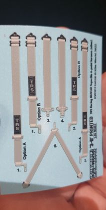 1:24 TRS Racing Nascar Superlite 6-Point Harness (Silver)