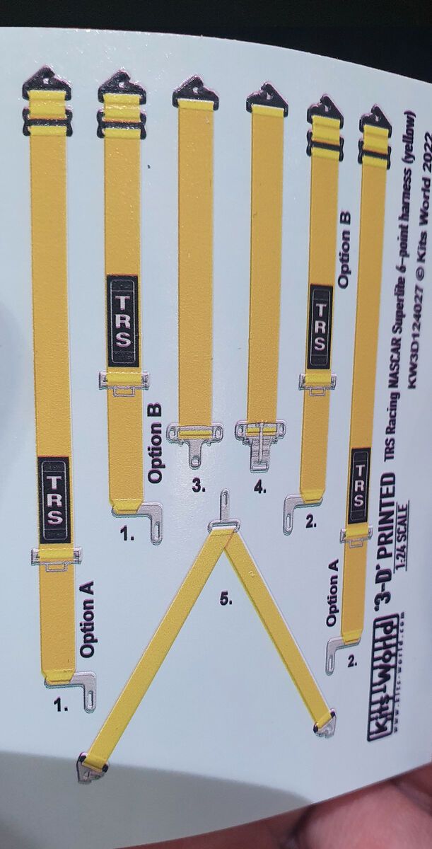 TRS Racing Nascar Superlite 6-Point Harness (Yellow)