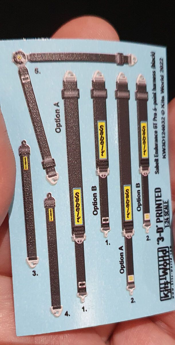 1:24 Sabelt Endurance GT PRO 6-Point Harness (Black)