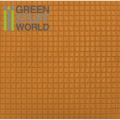 ABS Plasticard - MEDIUM SQUARES Textured Sheet - A4