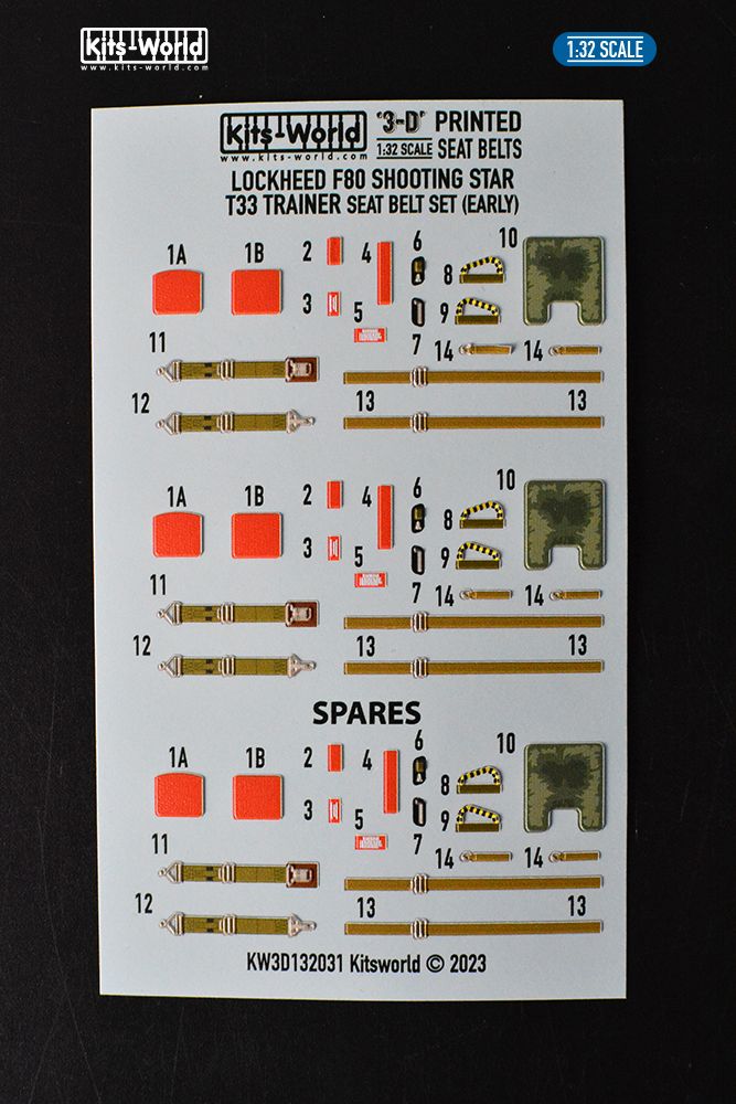 1:32 Lockheed F80 Shooting Star and T33 Trainer (Early) (for Special Hobby kits)