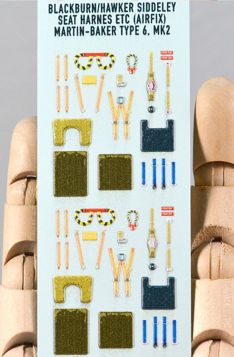 1:48 Blackburn Buccaneer S.2C/D Full Colour 3D Seat Belt Set (for Airfix kits)