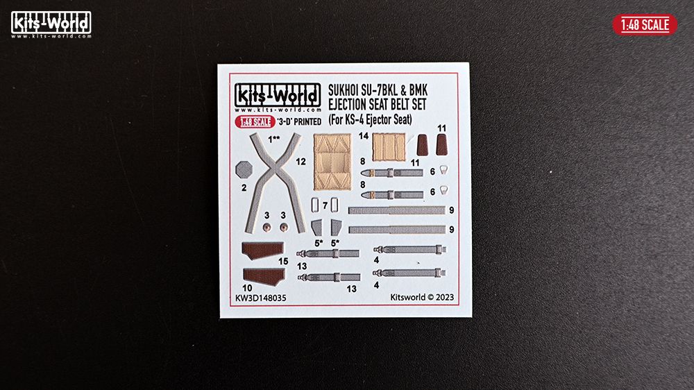 1:48 Sukhoi Su-7 - 3D full colour Seat Harness