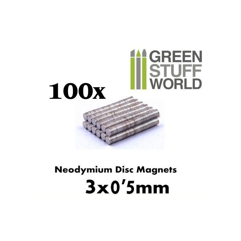 Neodymium Magnets 3x0'5mm - 100 units