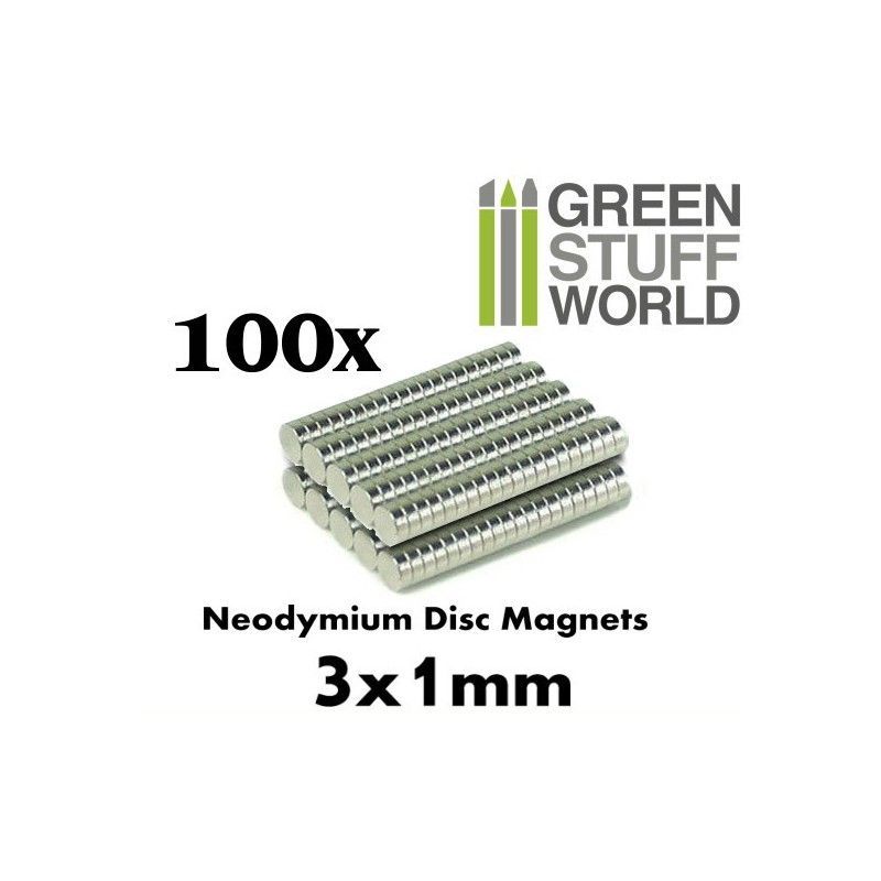 Neodymium Magnets 3x1mm - 100 units