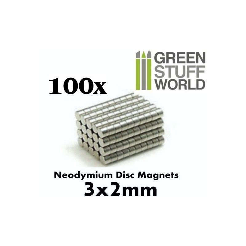 Neodymium Magnets 3x2mm - 100 units