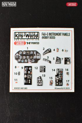 1:48 Vought F4U-5 Corsair 3D Colour Interior Cockpit Set (for Hobby Boss kits)