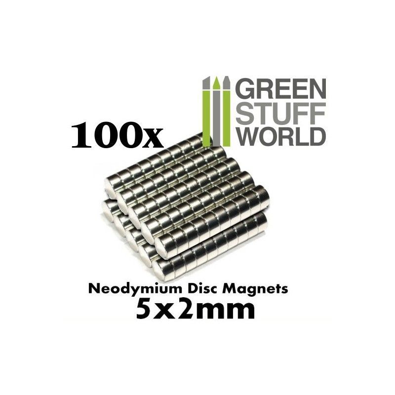 Neodymium Magnets 5x2mm - 100 units