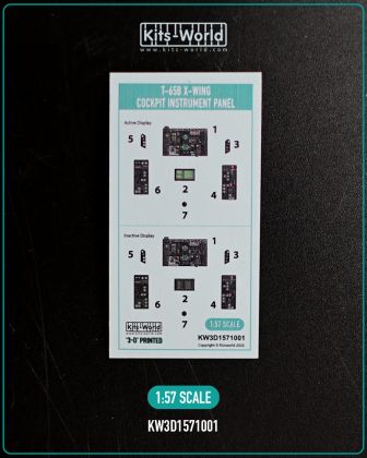 1:57 X-Wing Fighter - Cockpit Instruments 3D Decals (for Revell kits)