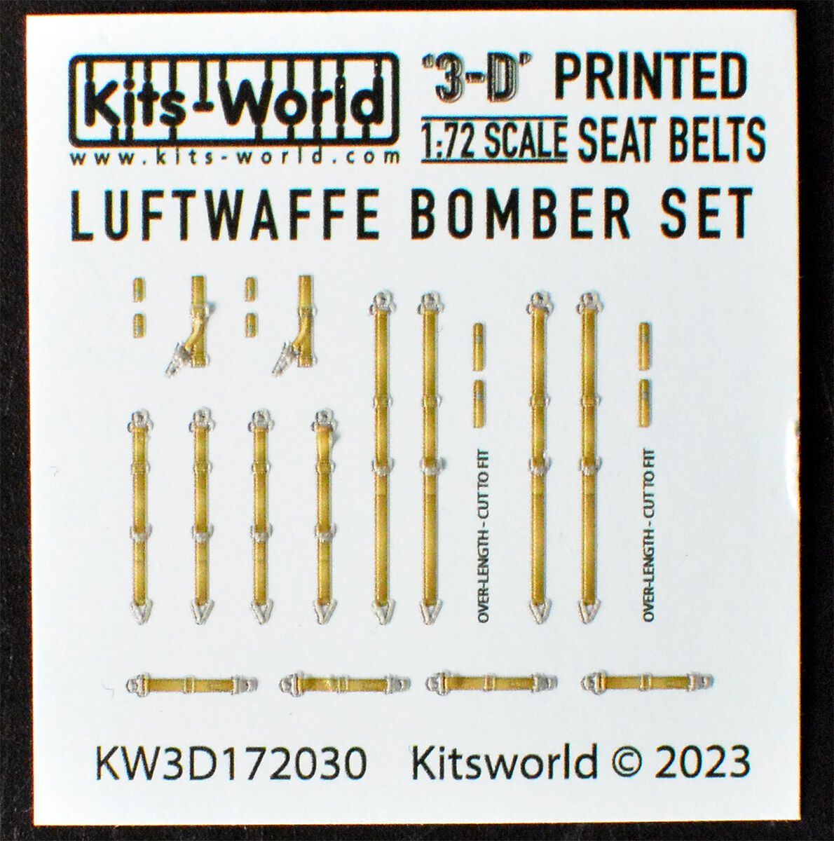 1:72 Luftwaffe WWII Bomber Seat Belt Set