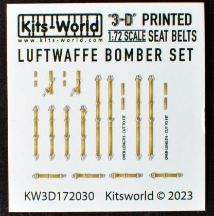 1:72 Luftwaffe WWII Bomber Seat Belt Set