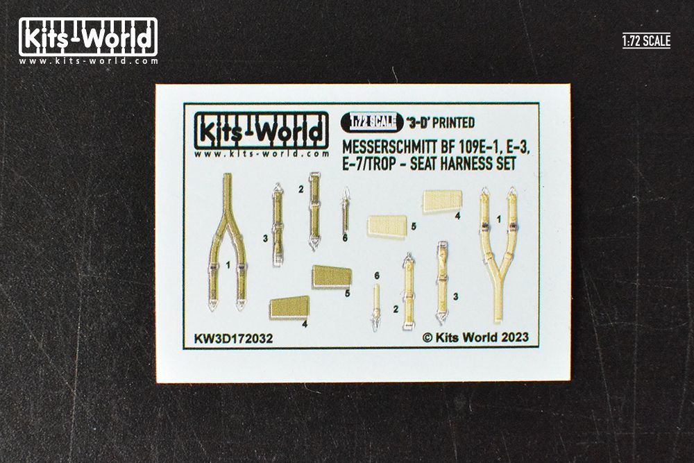 1:72 Messerschmitt Bf-109 E-1/3/7/TROP Seat Belt Set