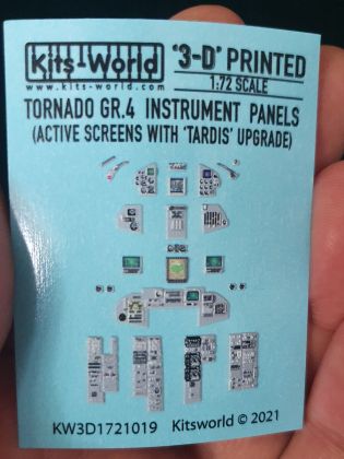 1:72 Panavia Tornado GR.4 (screens on with TARDIS upgrade) 3D Full colour Instrument Panels (for Italeri and Monogram kits)