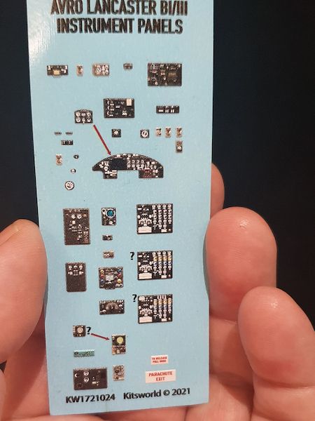 1:72 Avro Lancaster B.I/III 3D Full colour Instrument Panels (for Airfix Kits)