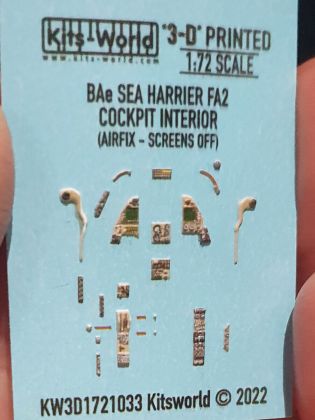 1:72 BAe Sea Harrier FA.2 (screens off) 3D Full colour Instrument Panels (for Airfix kits)